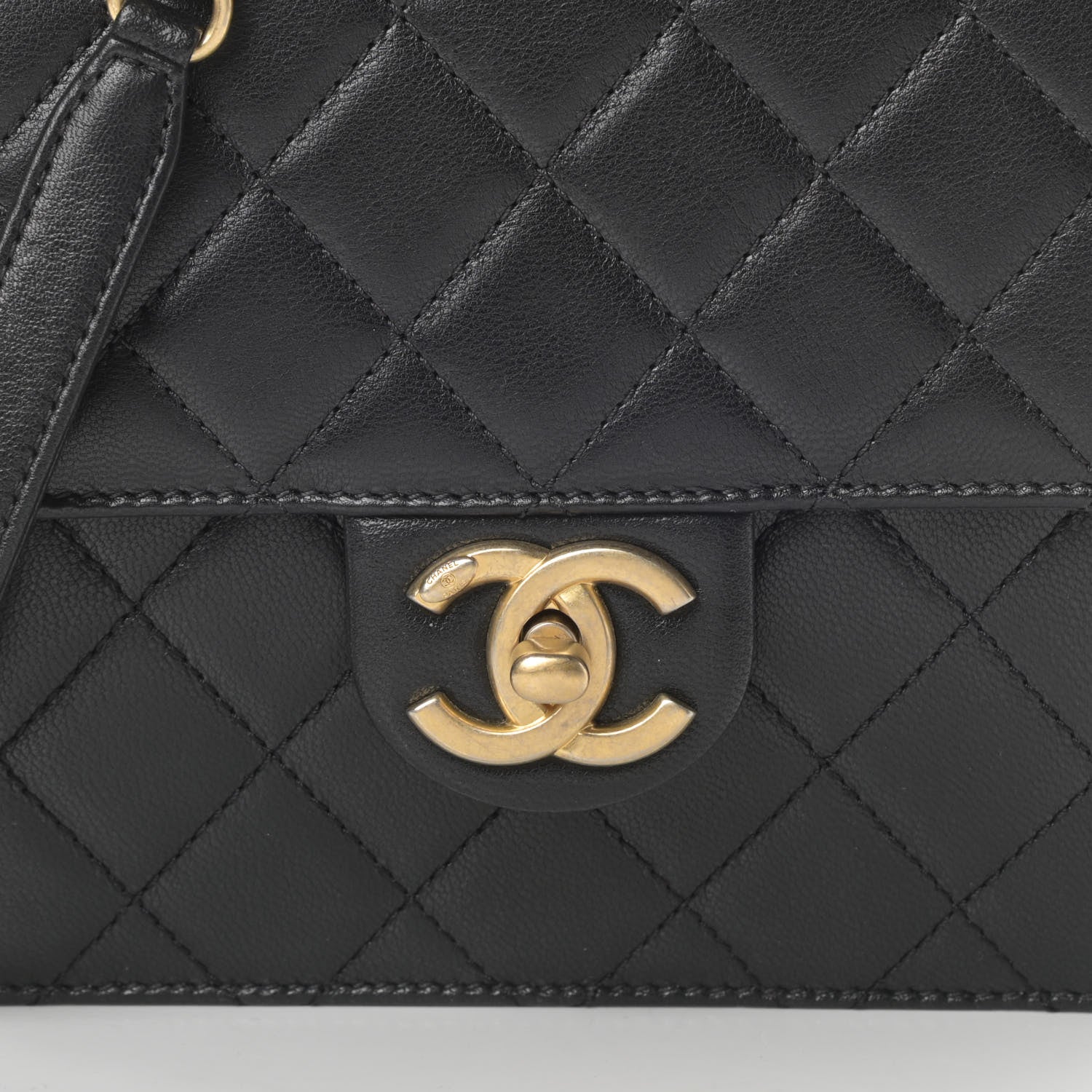 Chanel Goatskin Quilted Chic Pearls Flap Black 8 of 11
