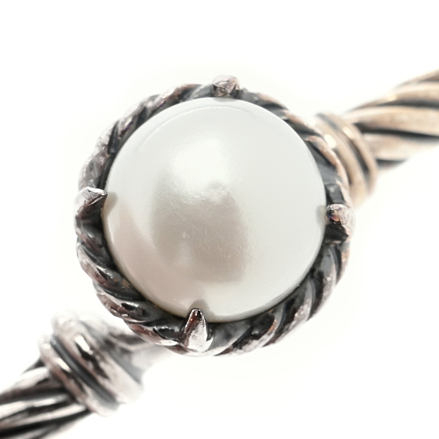 Sterling Silver Pearl 3mm Chatelaine Bracelet