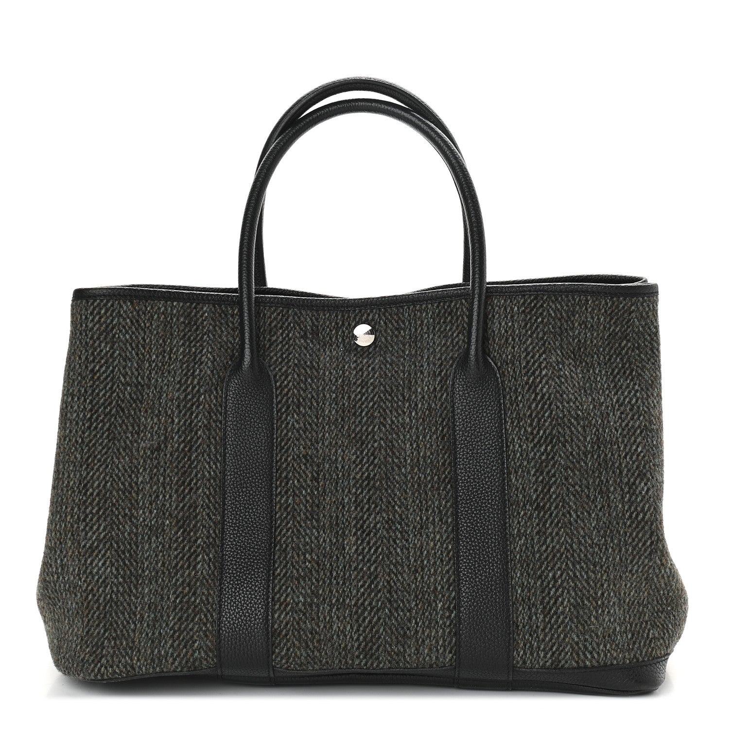 Hermes Ribbed Wool Negonda Garden Party 36 MM Black 1 of 8