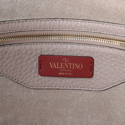 Valentino Garavani Grained Calfskin Rockstud Shoulder Tote Poudre 7 of 8