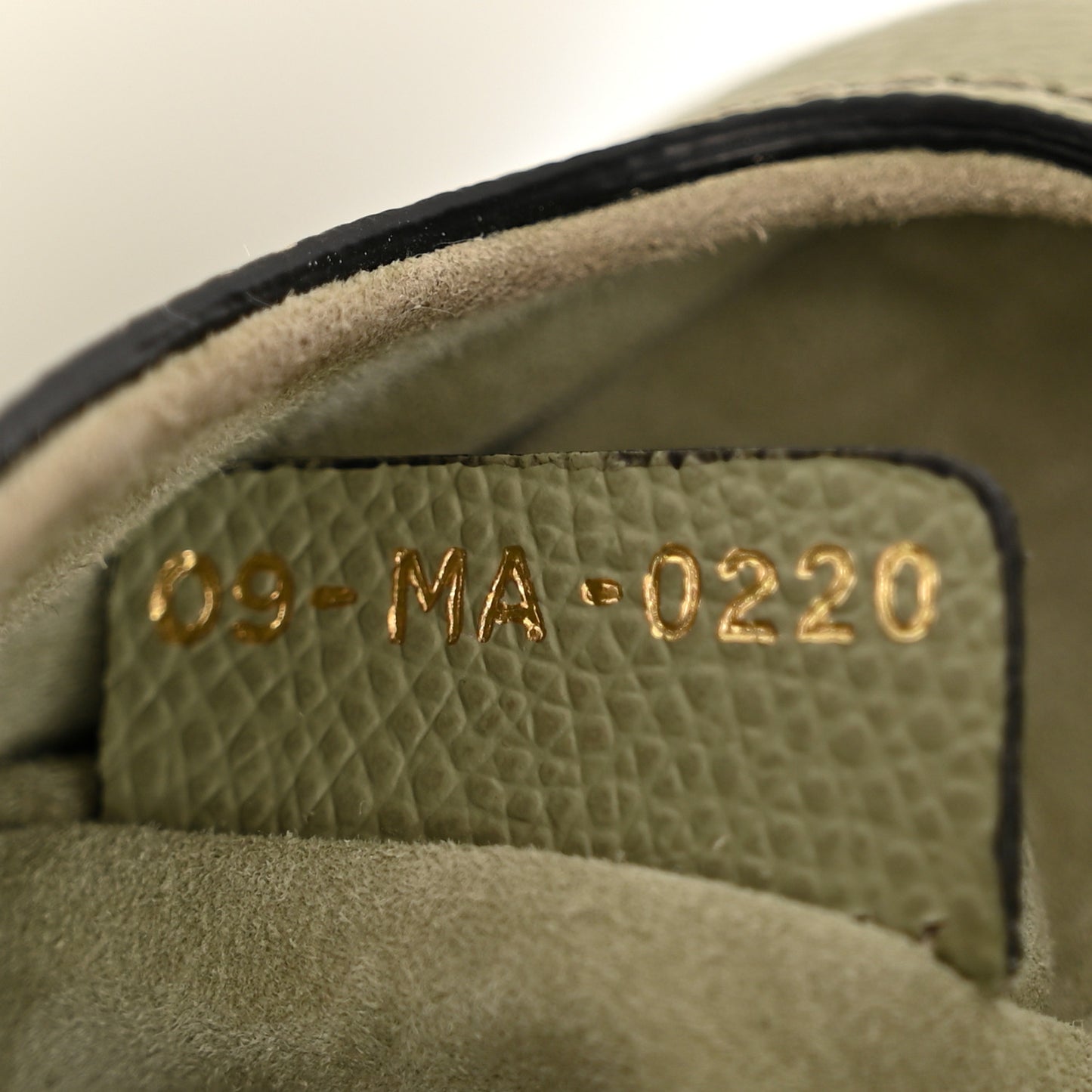 Grained Calfskin Mini Saddle Bag Green