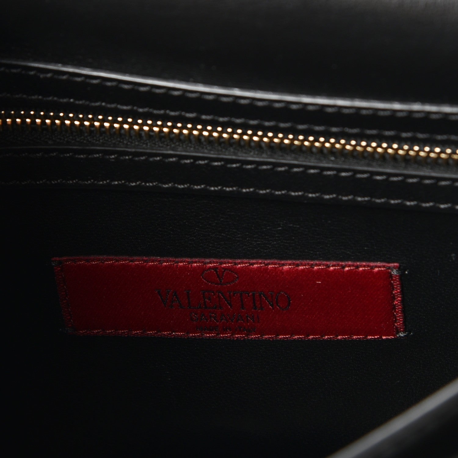 Valentino Garavani Calfskin Rockstud Turn Lock Flap Clutch Black 6 of 7