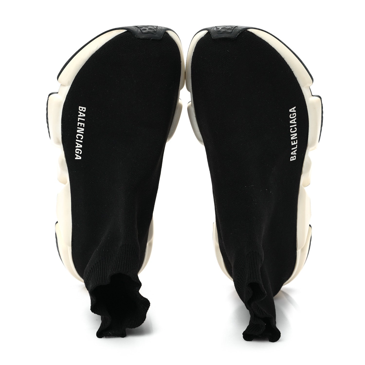 Balenciaga Technical 3D Recycled Knit Womens Speed Sneakers 40 Black White 2 of 9