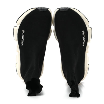 Balenciaga Technical 3D Recycled Knit Womens Speed Sneakers 40 Black White 2 of 9