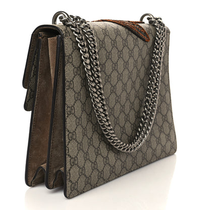 Gucci GG Supreme Monogram Bee Embroidered Medium Dionysus Shoulder Bag Taupe 3 of 8