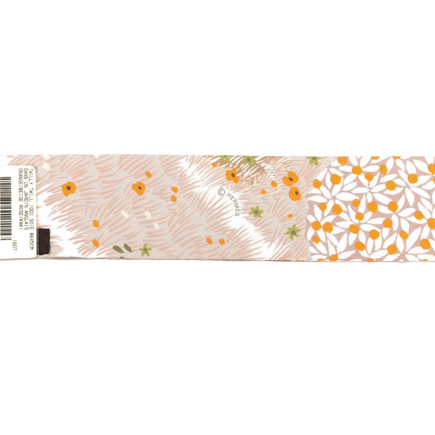 Silk Dans Un Jardin Anglais Twilly Orange Beige Rose Kaki