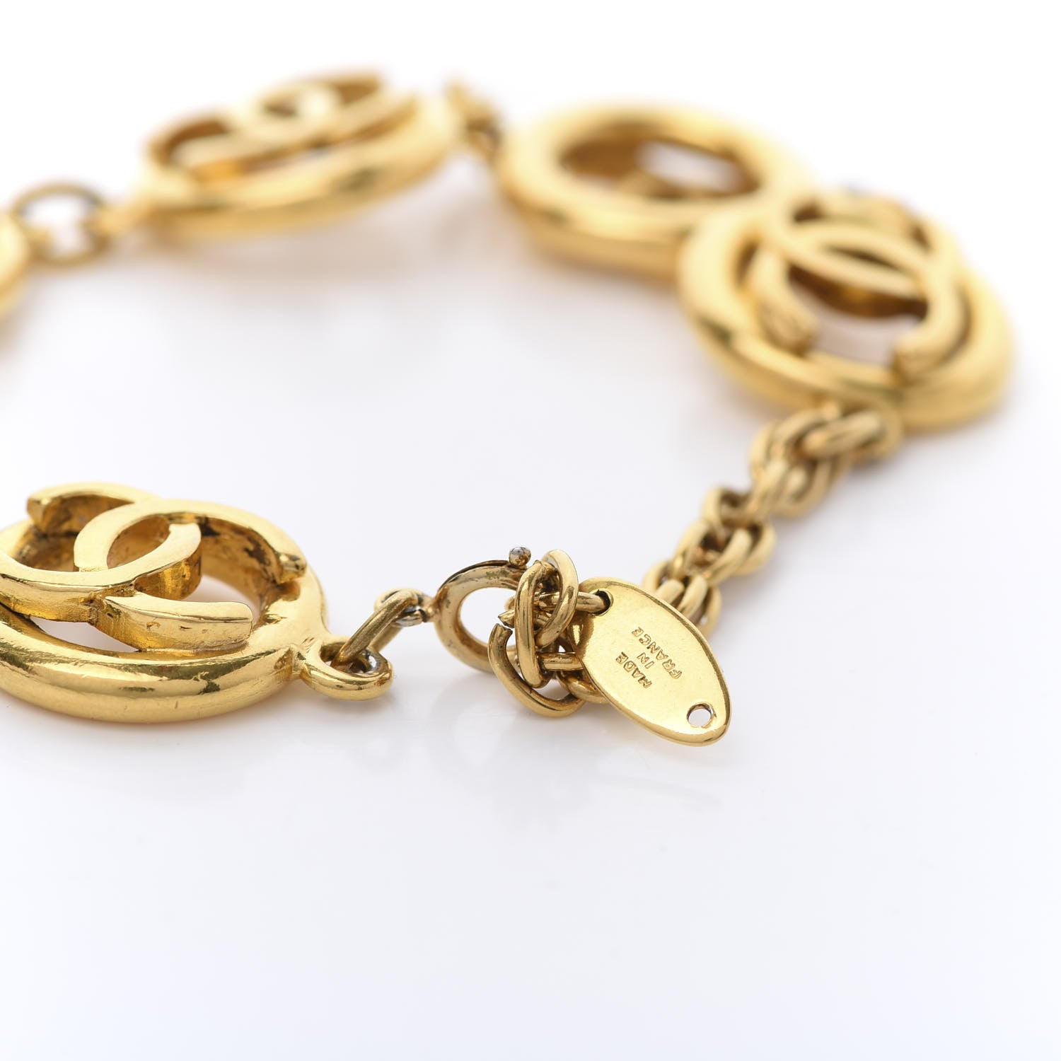Chanel CC Cutout Bracelet Gold 5 of 6