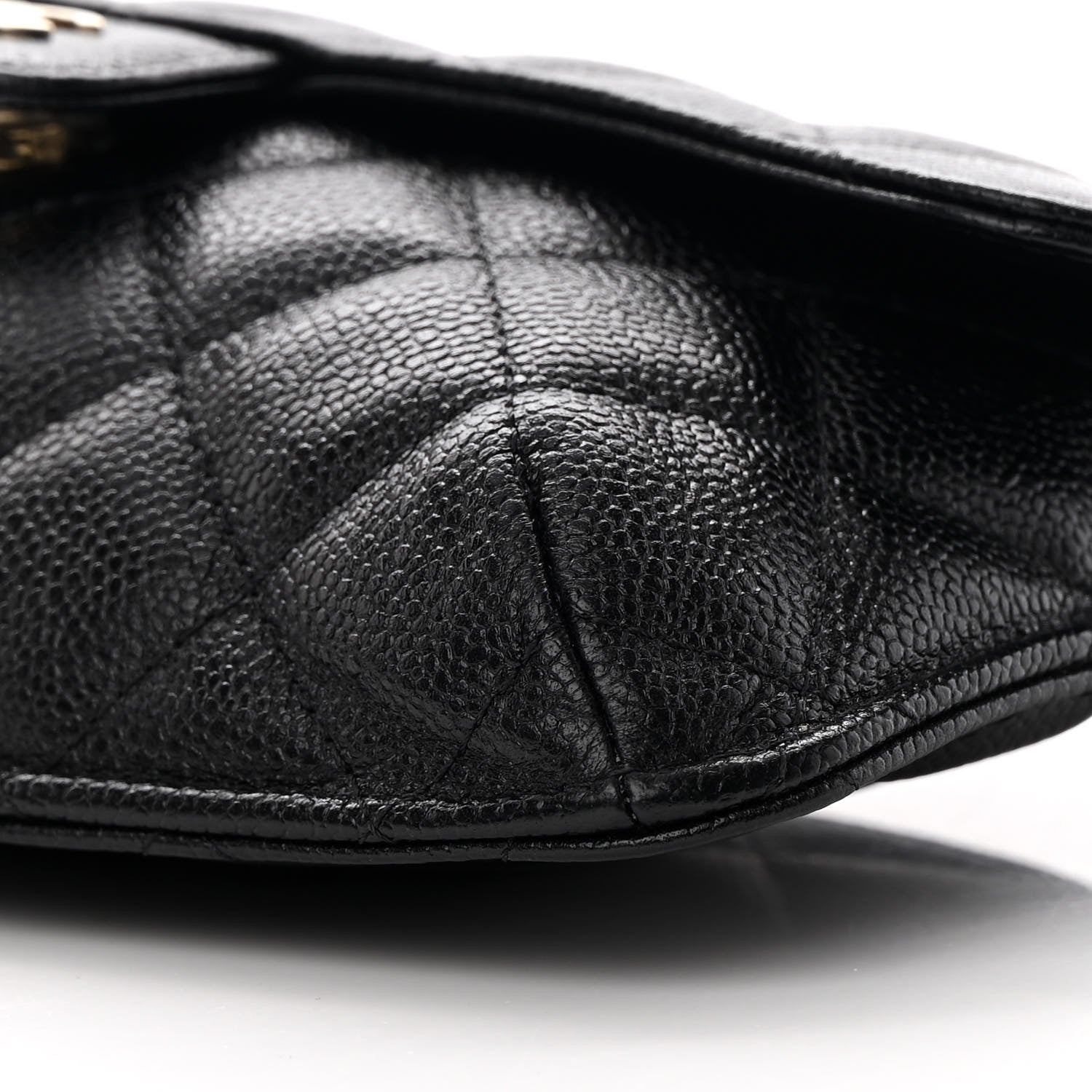 Chanel Caviar Fabric Quilted Foldable Tote With Chain Black Multicolor 19 of 19