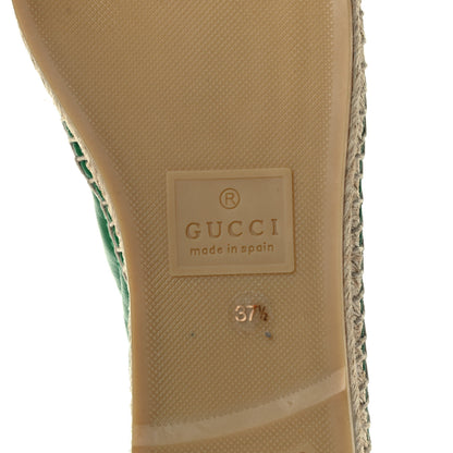 Gucci Nappa Matelasse GG Marmont Espadrilles 37.5 New Shamarock 8 of 8