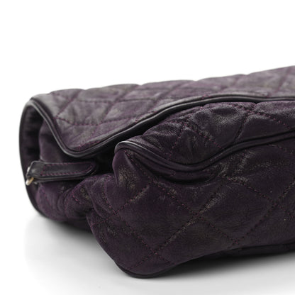 Chanel Iridescent Calfskin Quilted Large Shiva Flap Purple 10 of 11