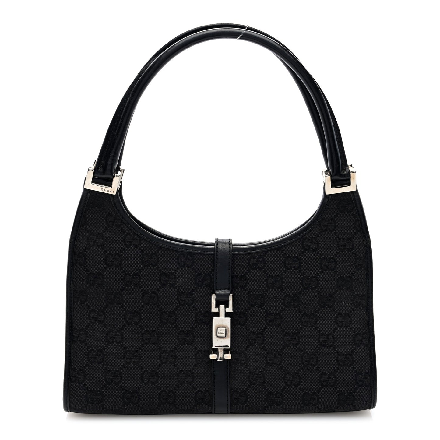 Monogram Bardot Shoulder Bag Black