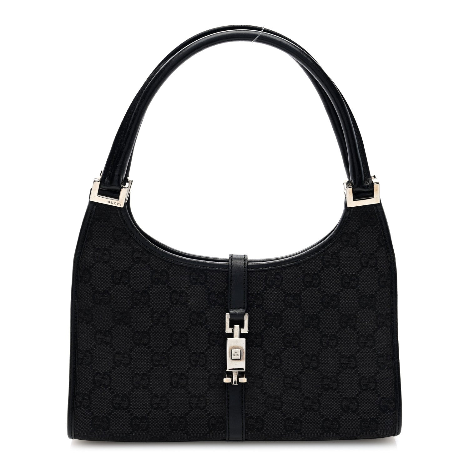 Gucci Monogram Bardot Shoulder Bag Black 1 of 10