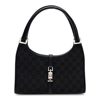 Gucci Monogram Bardot Shoulder Bag Black 1 of 10