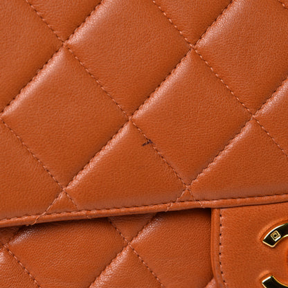 Chanel Lambskin Quilted Medium Double Sided Flap Orange 16 of 18