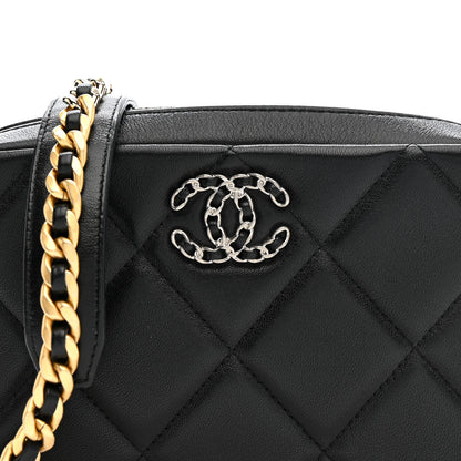 Chanel Goatskin Quilted Chanel 19 Camera Crossbody Case Black 8 of 11