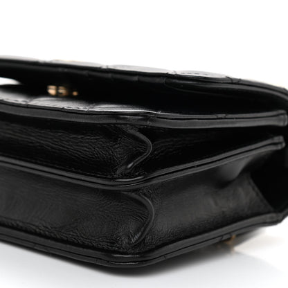 Chanel Calfskin Quilted Mini Maxi Pearls Wallet On Chain WOC Black 10 of 11
