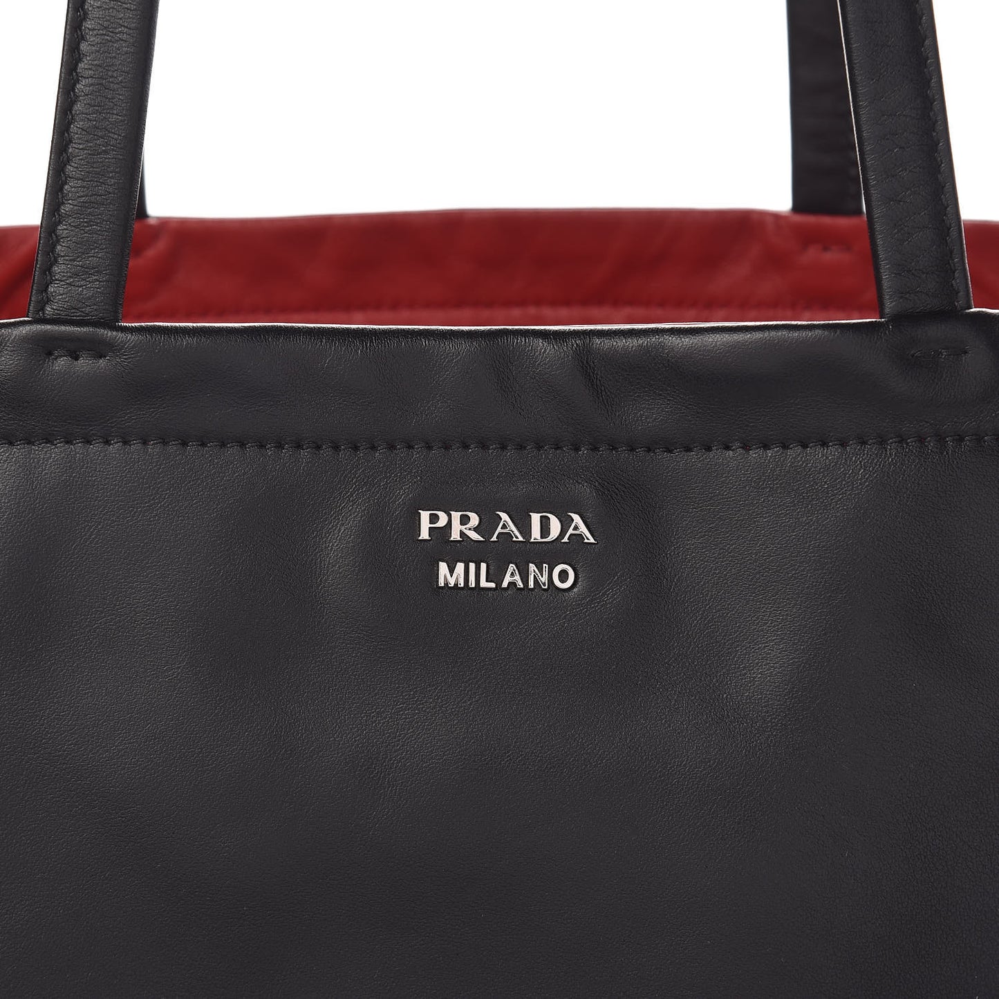 Soft Calfskin Shopping Tote Black Fuoco