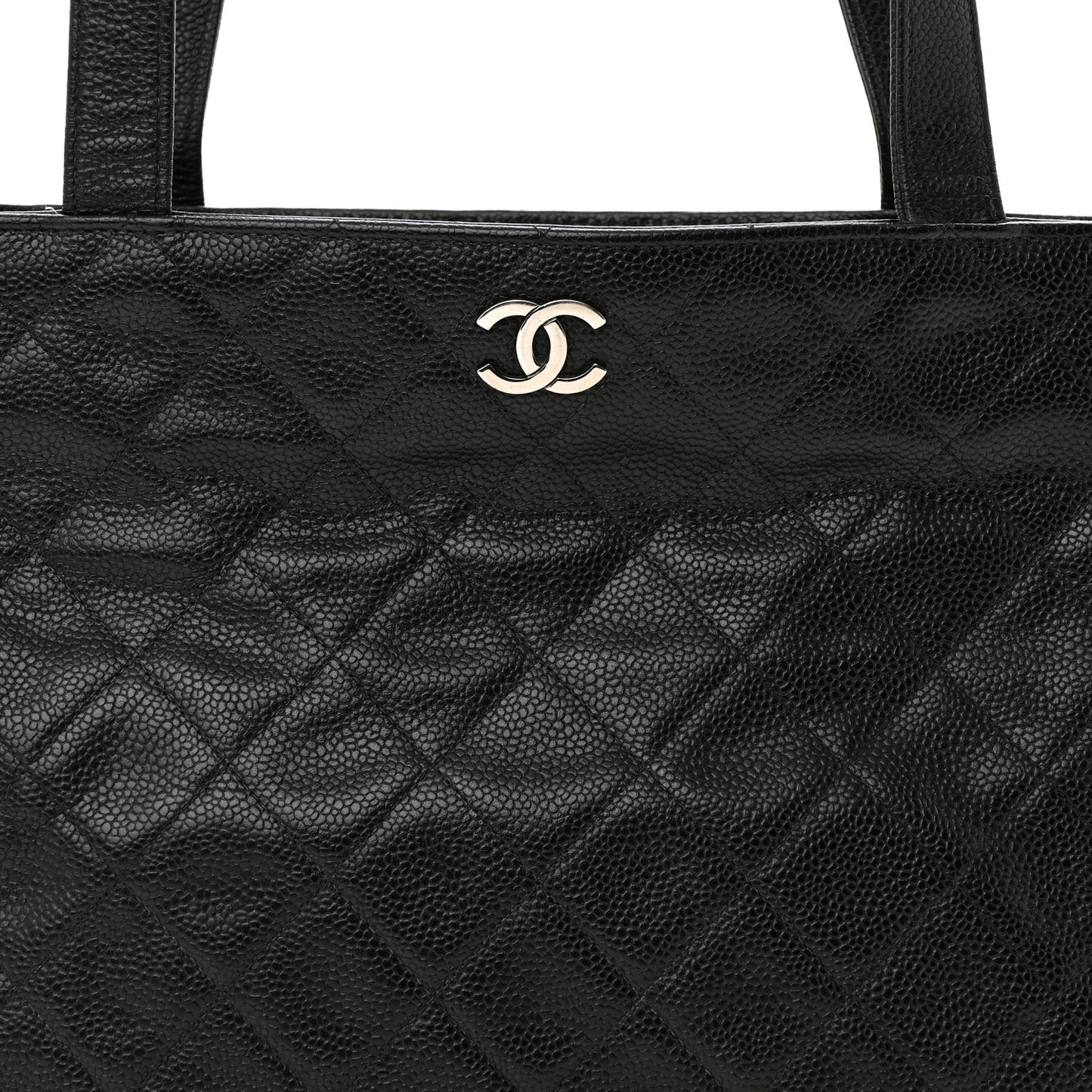 Caviar Quilted CC Shoulder Bag Black