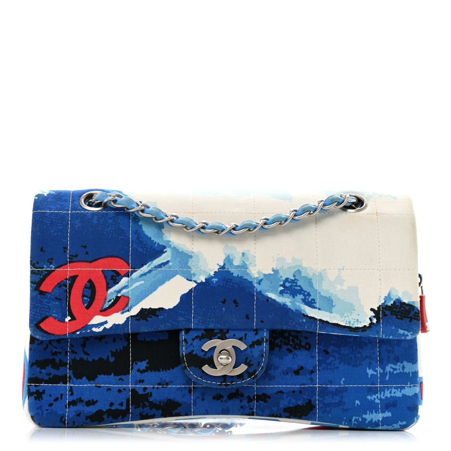 Chanel Canvas Square Quilted Surf Flap Multicolor 1 of 12