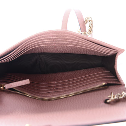 Gucci Dollar Calfskin Interlocking G Chain Wallet Soft Pink 4 of 9