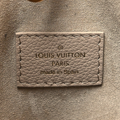 Louis Vuitton LOUIS VUITTON Grained Calfskin Low Key Hobo MM Limestone 7 of 12