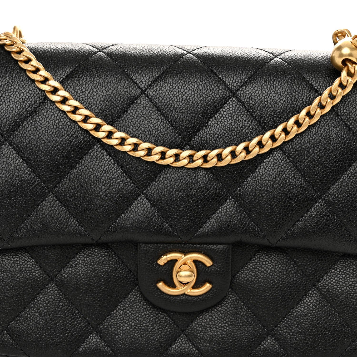 Chanel Caviar Quilted Sweetheart Flap Black 8 of 11