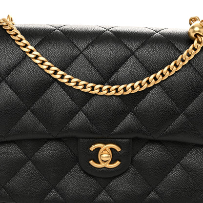 Chanel Caviar Quilted Sweetheart Flap Black 8 of 11