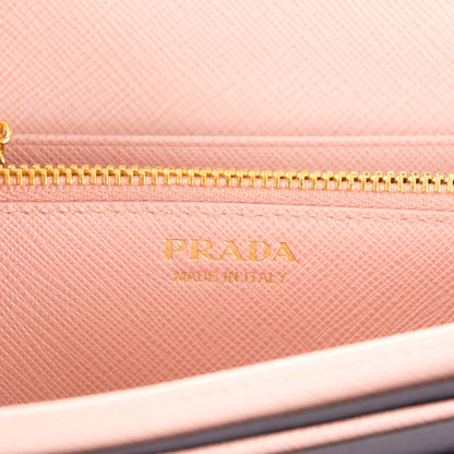 Prada Saffiano Metal Continental Flap Wallet Orchidea 7 of 8