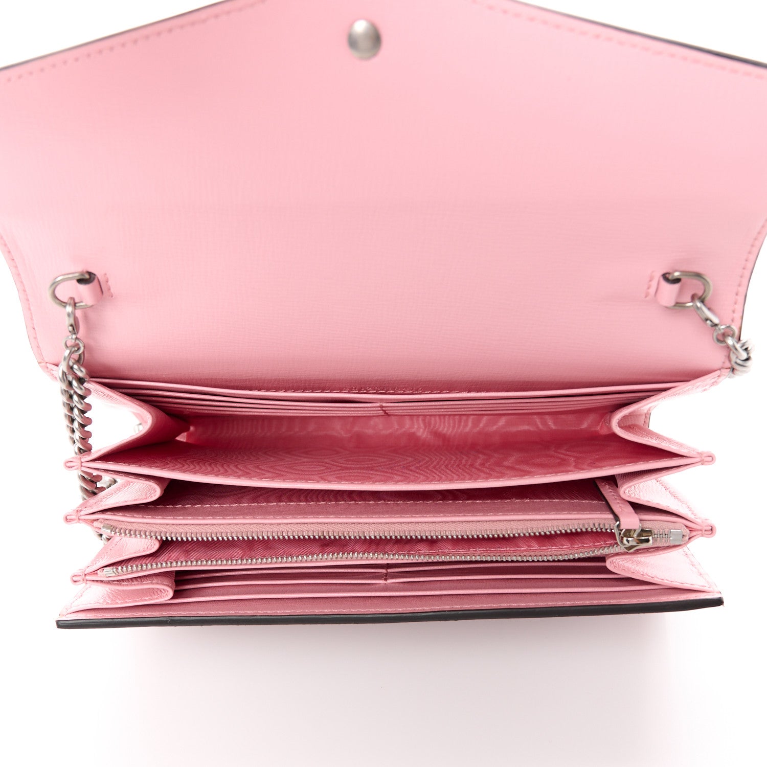 Gucci Azalea Calfskin Enamel Mini Dionysus Chain Wallet New Cherry Red Wild Rose Off White 5 of 12