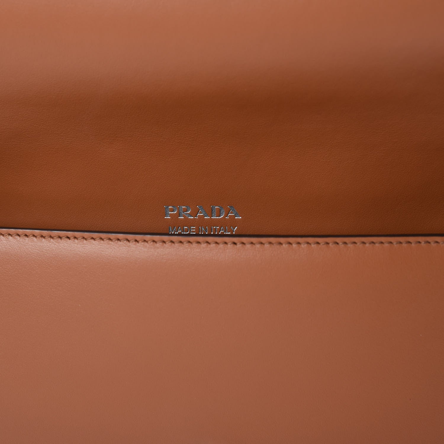 Prada City Calfskin Manuelle Shoulder Bag Cognac 9 of 10