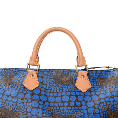 Louis Vuitton Monogram Kusama Town Speedy 30 Blue 10 of 10