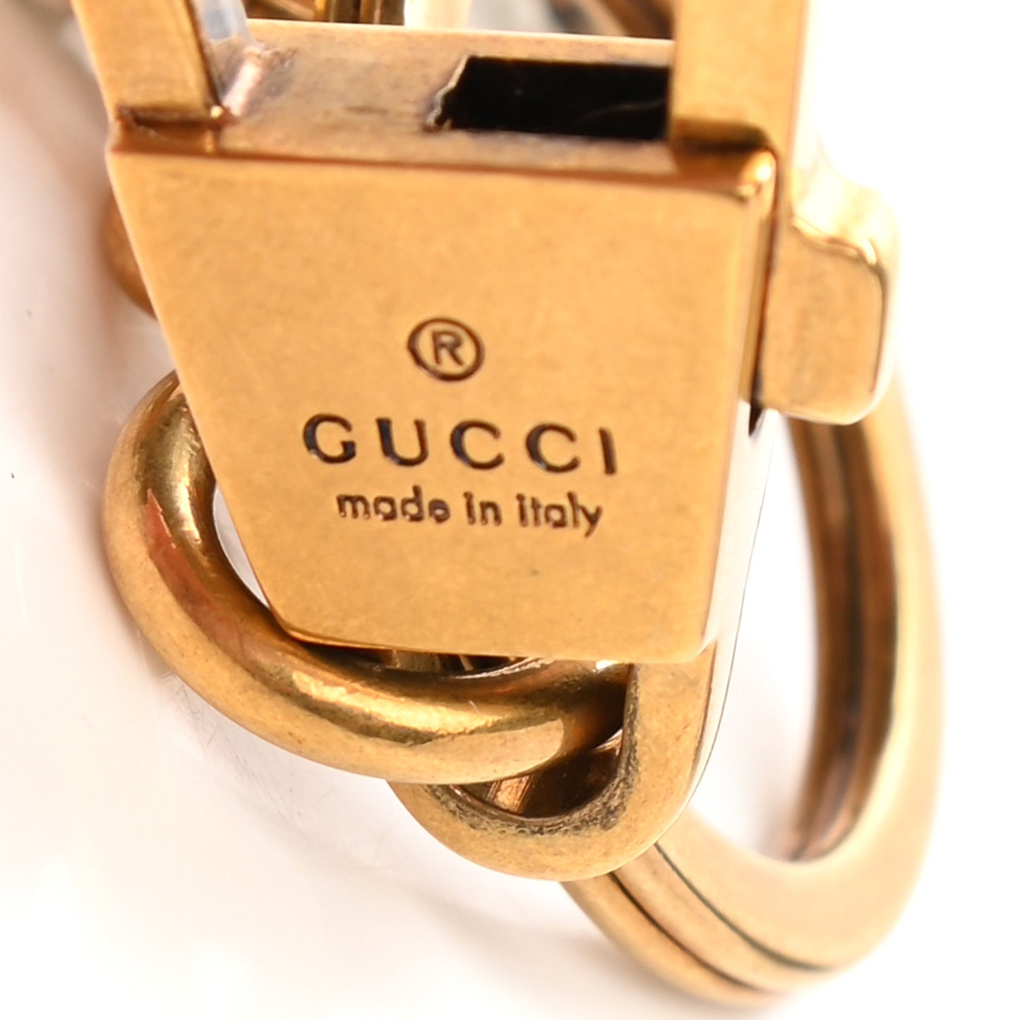Pearl Double G Key Chain Gold