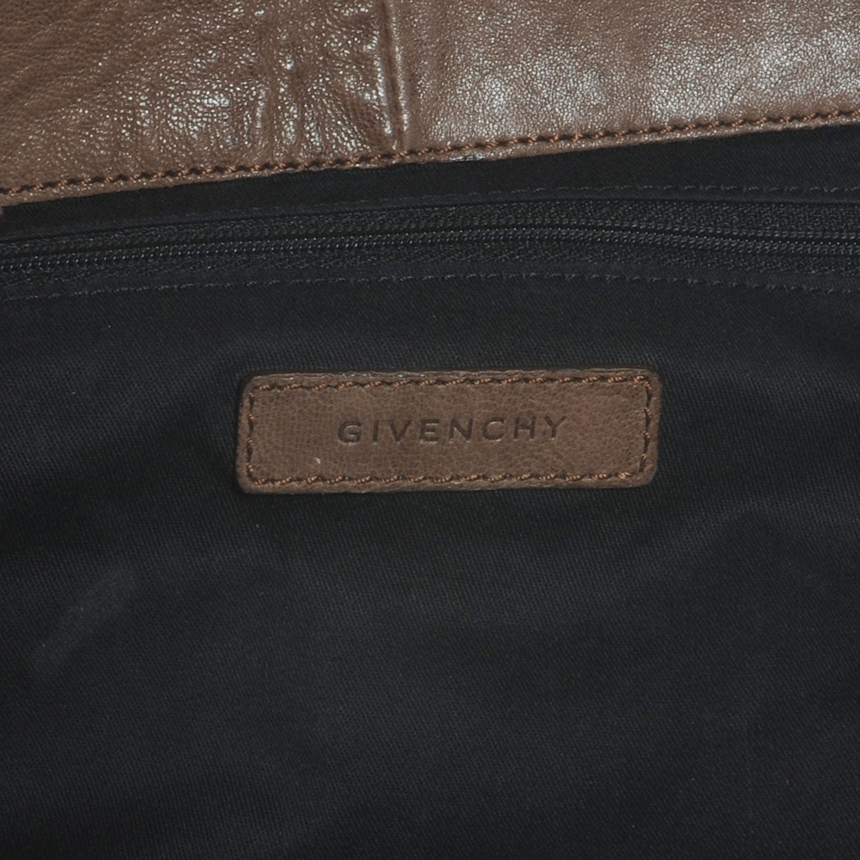 Leather George V Apron Bag Brown