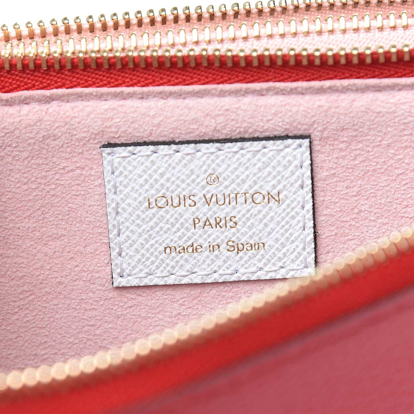 Monogram Giant Double Zip Pochette Rouge