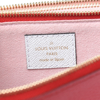 Louis Vuitton Monogram Giant Double Zip Pochette Rouge 9 of 12