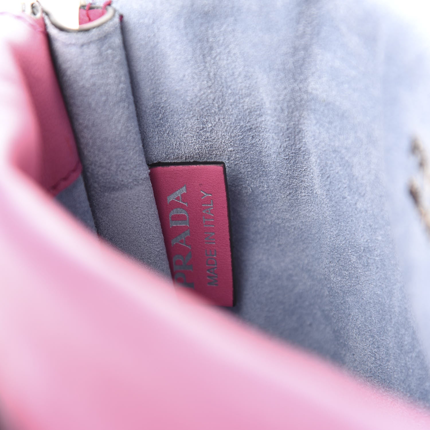 Prada Glace Calf Ombre Etiquette Flap Fuxia Astrale 9 of 10