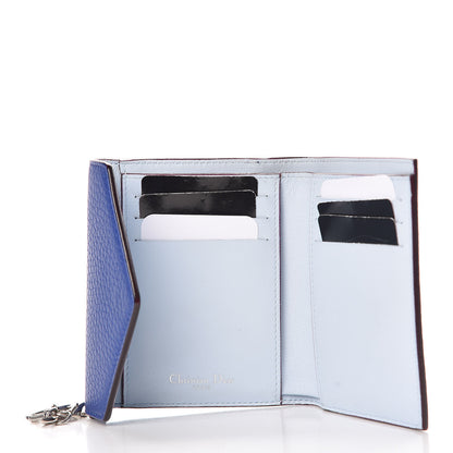 Christian Dior Bullcalf Diorissimo Medium Envelope Wallet Blue 5 of 8