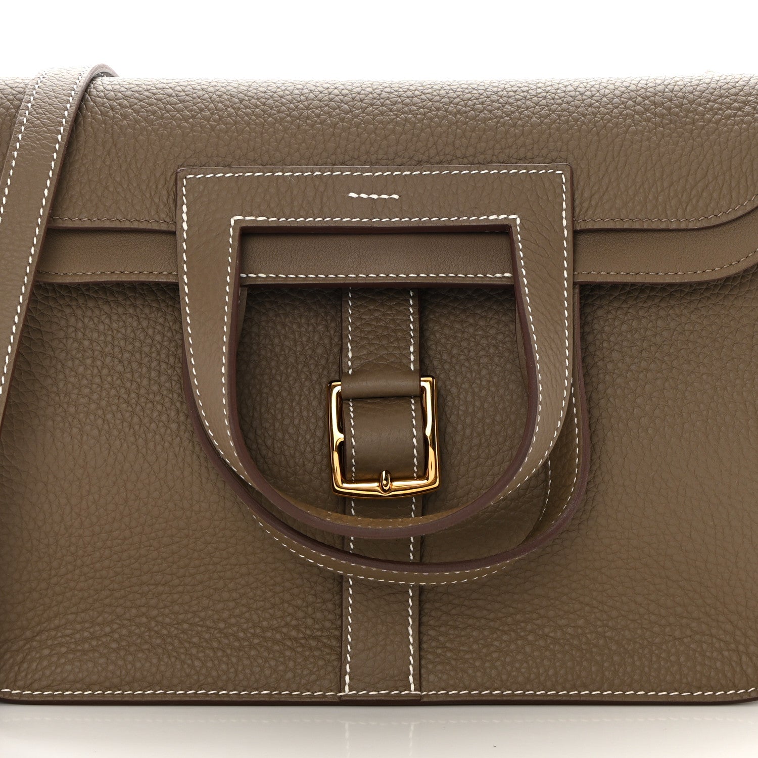 Hermes Taurillon Clemence Halzan 31 GM Etoupe 8 of 12