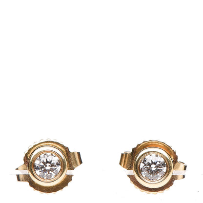 Tiffany 18K Yellow Gold Diamond .16ctw Elsa Peretti Diamonds By The Yard Earrings 1 of 5