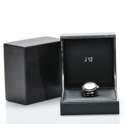 Chanel Stainless Steel Ceramic Diamond 33mm J12 Quartz Watch Black 8 of 8