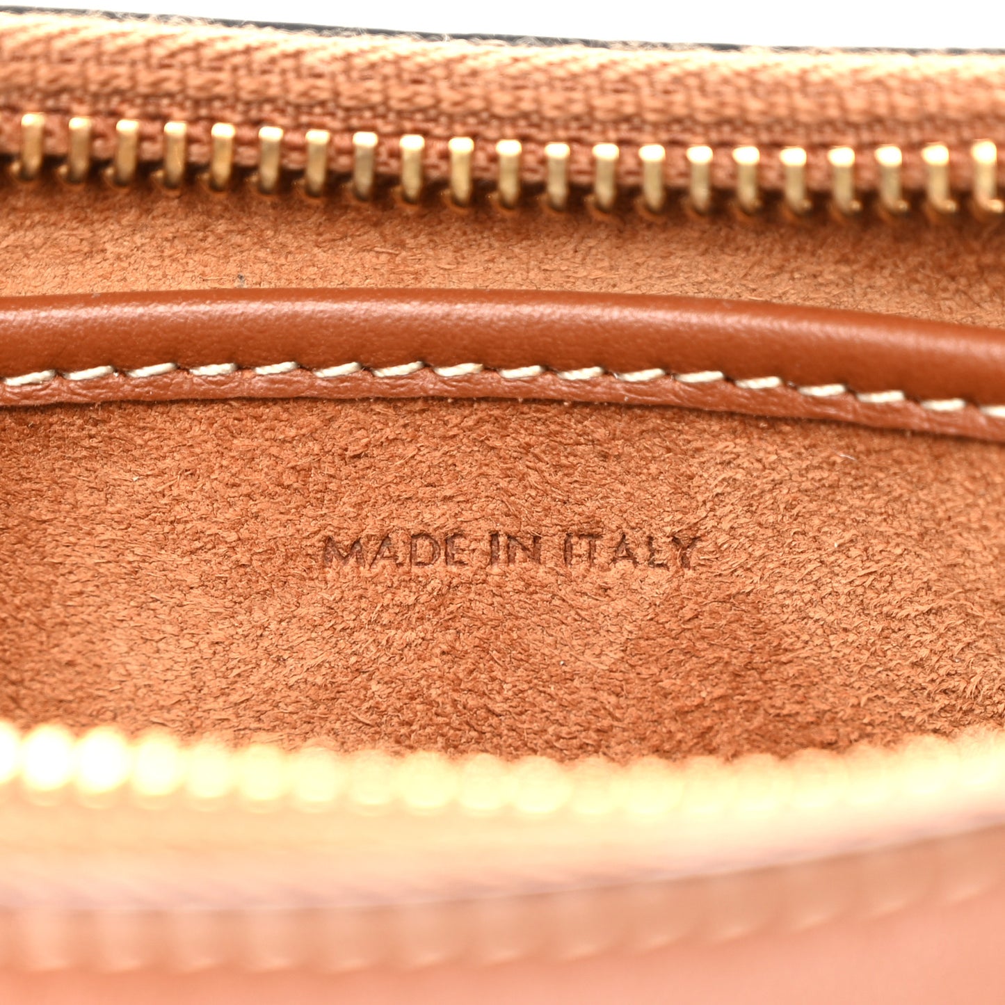 Smooth Calfskin Triomphe Embroidered Ava Shoulder Bag Tan