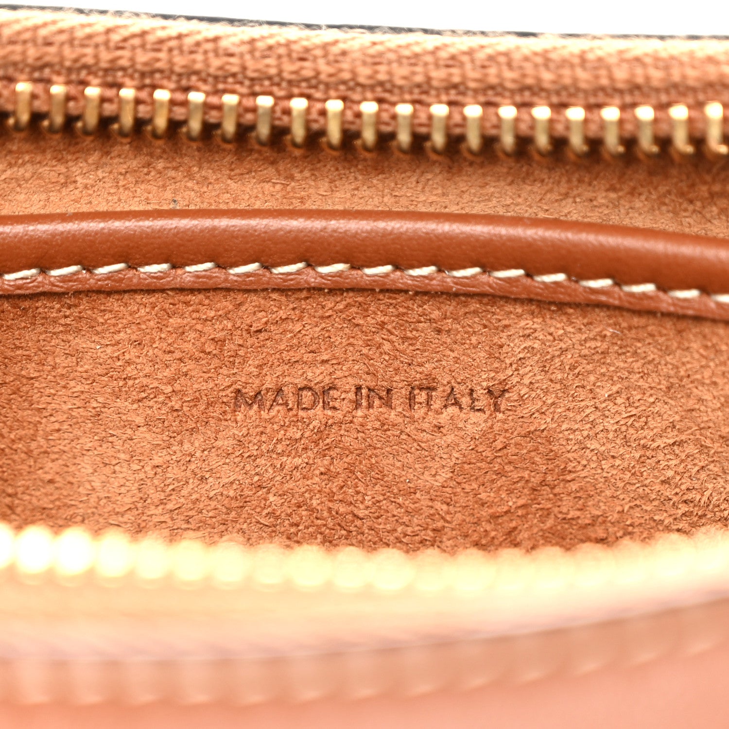 Celine Smooth Calfskin Triomphe Embroidered Ava Shoulder Bag Tan 7 of 10