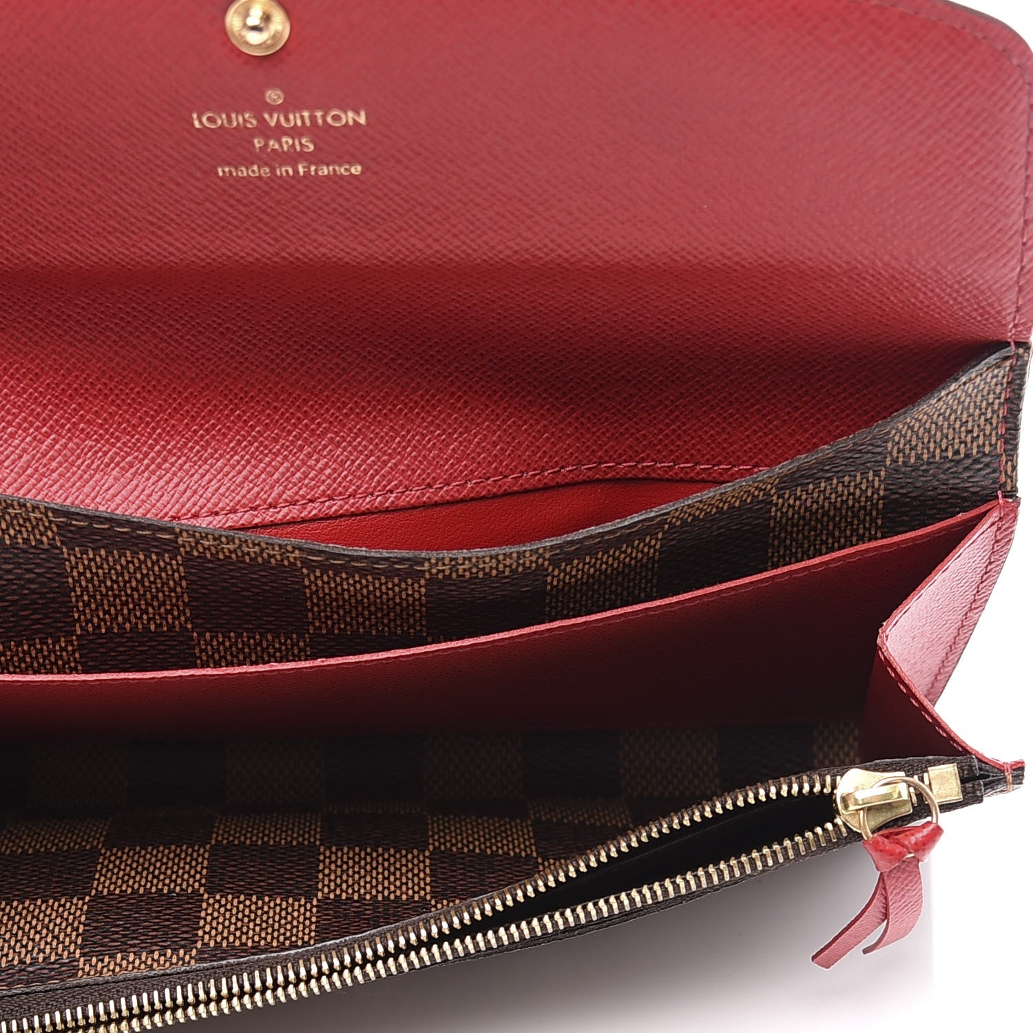 Louis Vuitton Damier Ebene Emilie Wallet Fuchsia 4 of 11