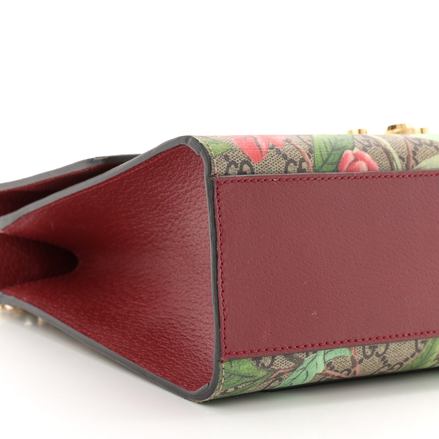 Gucci GG Supreme Monogram Tian Medium Padlock Shoulder Bag Beige Multicolor New Acero 9 of 12