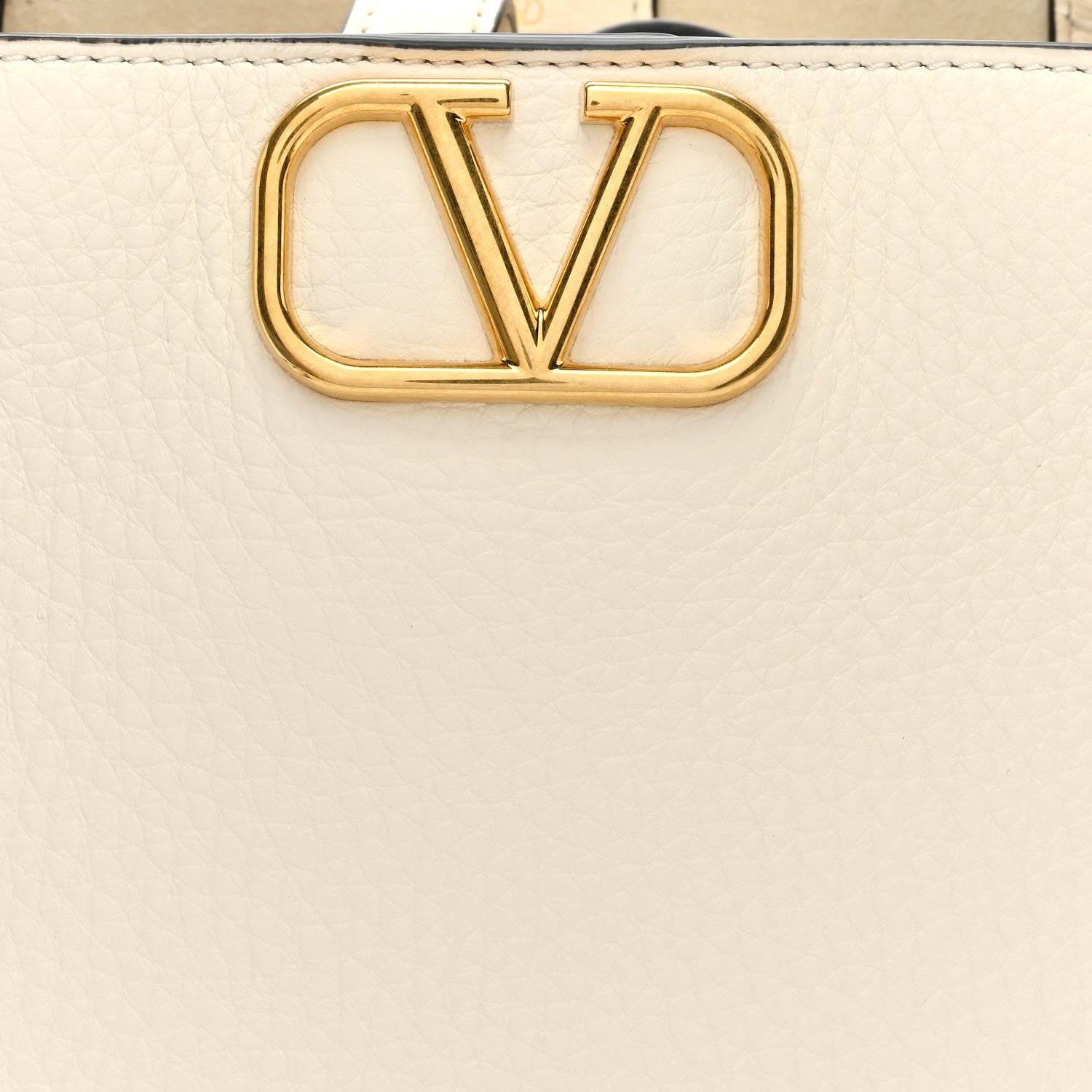 Valentino Garavani Soft Grainy Calfskin Alltime Small Handbag Ivory 7 of 8