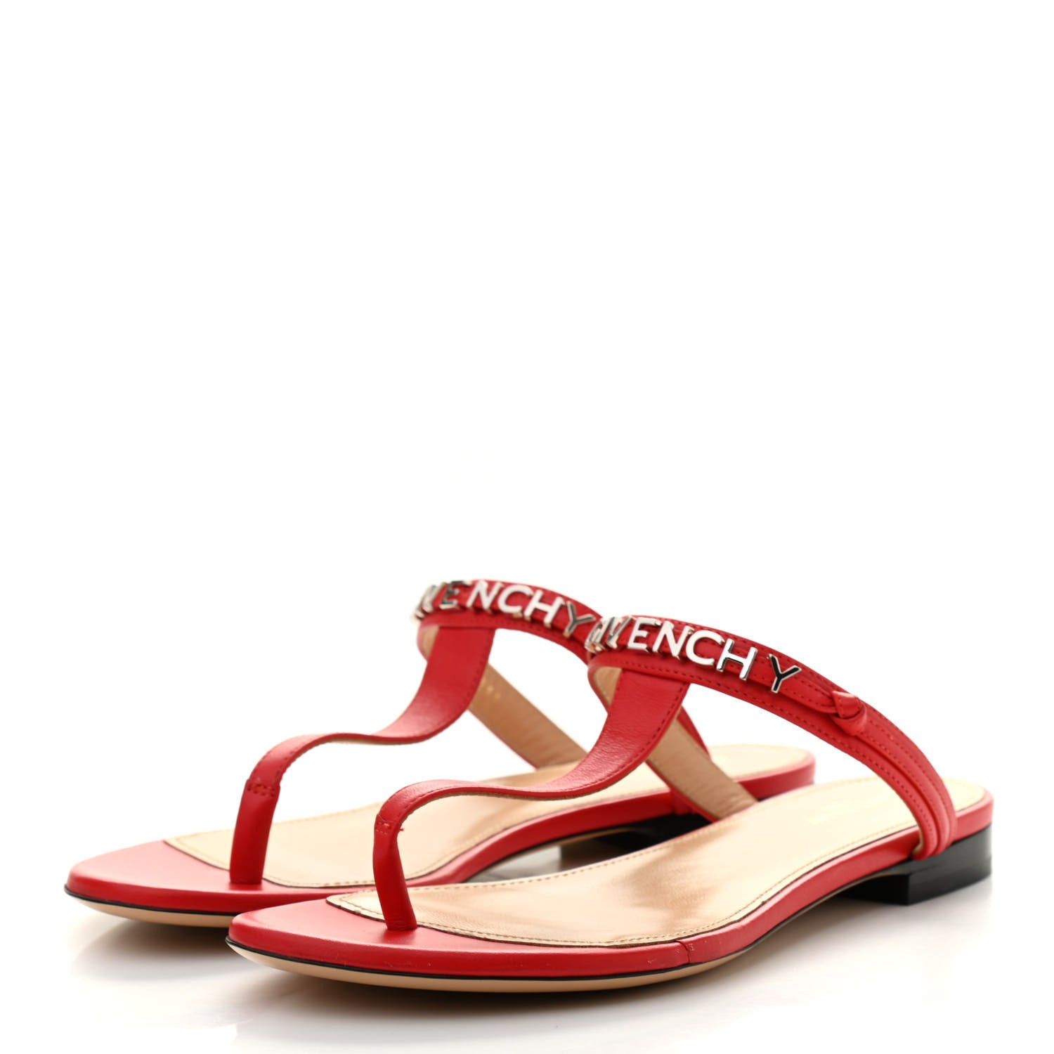 Givenchy Calfksin Elba Thong Sandals 36 Red 3 of 8
