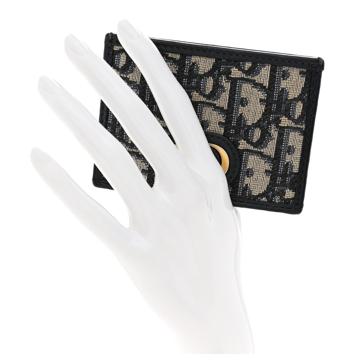 Christian Dior Oblique Calfskin Card Holder Black 2 of 7