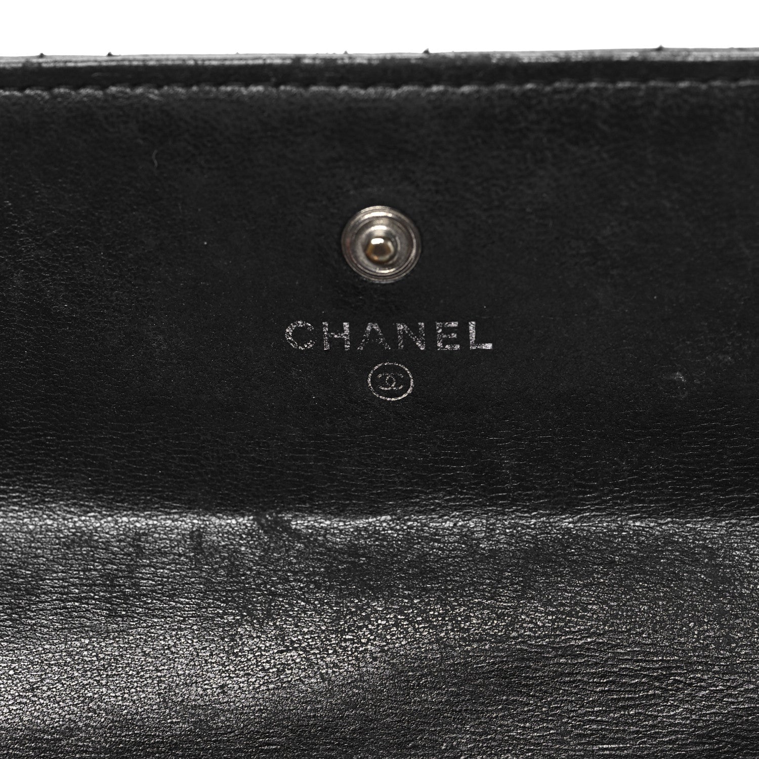 Chanel Lambskin Quilted Large Gusset Flap Wallet Black 5 of 12