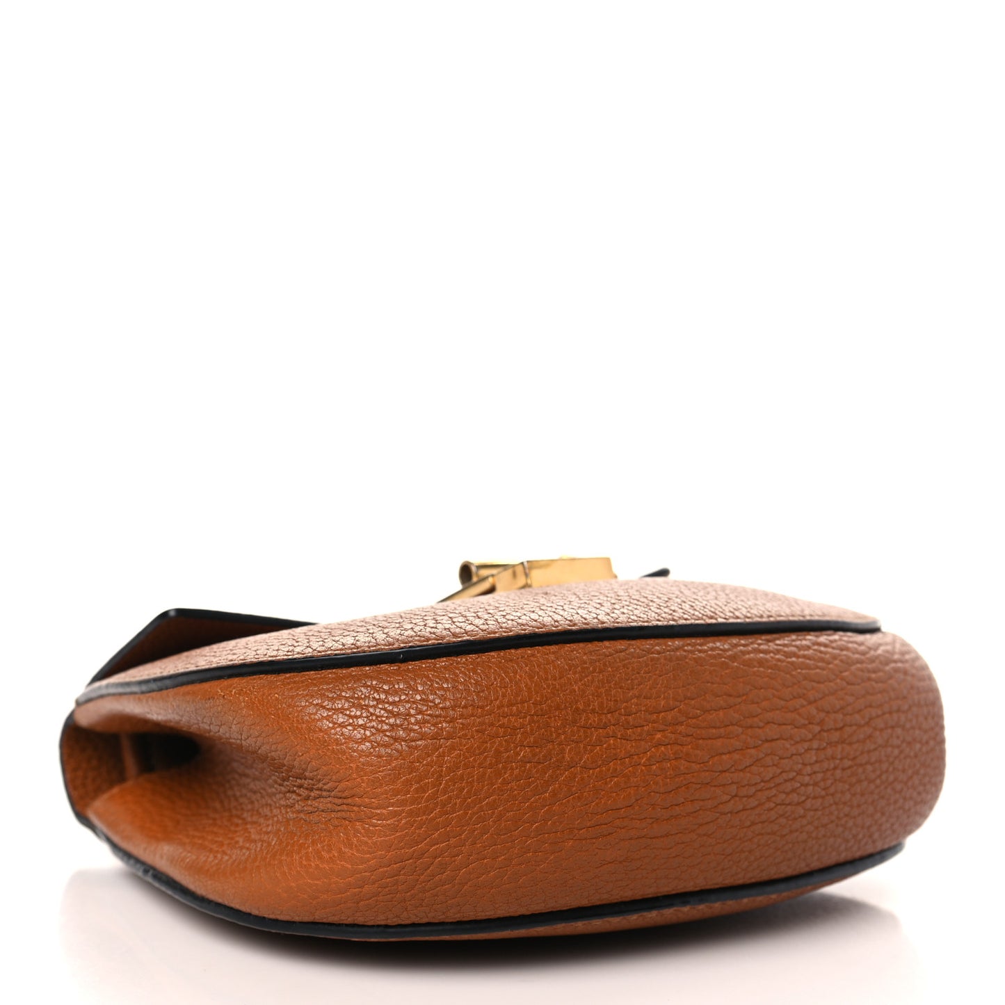Grained Lambskin Mini Drew Shoulder Bag Caramel
