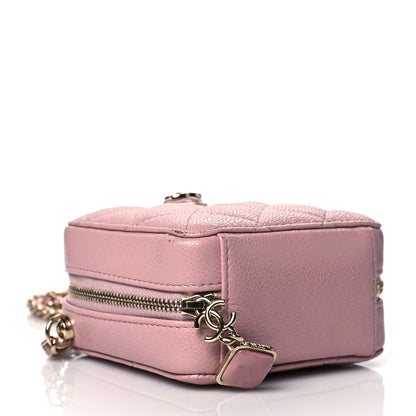 Chanel Caviar Quilted Clutch With Chain Light Pink 3 of 10